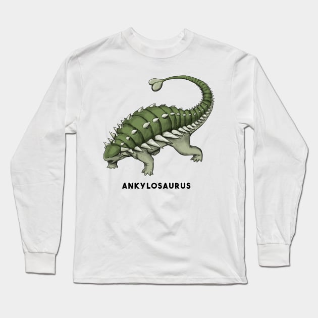 Ankylosaurus Long Sleeve T-Shirt by lucamendieta